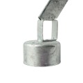 Chain Link 4" x 1 5/8" 45 Degree Barbed Wire Arm - Pressed Steel