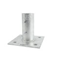 2" Domestic Post Floor Flanges - Pressed Steel Surface Mount Floor Flange for 2" Post (Fits 1 7/8" OD)
