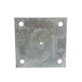 Chain Link 3 1/2" Domestic Post Floor Flanges - Pressed Steel Surface Mount Floor Flange for Chain Link 3 1/2" Post
