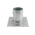 Chain Link 3 1/2" Domestic Post Floor Flanges - Pressed Steel Surface Mount Floor Flange for Chain Link 3 1/2" Post