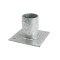 Chain Link 3 1/2" Domestic Post Floor Flanges - Pressed Steel Surface Mount Floor Flange for Chain Link 3 1/2" Post