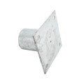 Chain Link 3 1/2" Domestic Post Floor Flanges - Pressed Steel Surface Mount Floor Flange for Chain Link 3 1/2" Post
