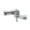 Chain Link 2 1/2" Domestic 180 Degree Swing Gate Hinges - Pressed Steel (Fits 2 3/8" OD Posts)