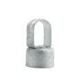 Chain Link 2 1/2" Post x 1 5/8" Top Rail Domestic Loop Caps - Pressed Steel (Fits 2 3/8" OD)