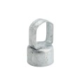 Chain Link 2 1/2" Post x 1 5/8" Top Rail Domestic Loop Caps - Pressed Steel (Fits 2 3/8" OD)