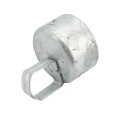 4" Post x 1 5/8" Top Rail Domestic Chain Link Loop Cap | Pressed Steel