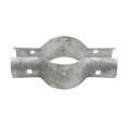 4" Post x 2 1/2" (2 3/8" OD) Rail Domestic Chain Link Line Rail Clamp | Pressed Steel
