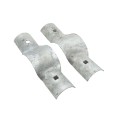 4" Post x 2 1/2" (2 3/8" OD) Rail Domestic Chain Link Line Rail Clamp | Pressed Steel