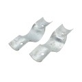 4" Post x 2 1/2" (2 3/8" OD) Rail Domestic Chain Link Line Rail Clamp | Pressed Steel
