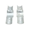 4" Post x 2 1/2" (2 3/8" OD) Rail Domestic Chain Link Line Rail Clamp | Pressed Steel