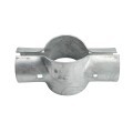 4" Post x 3" (2 7/8" OD) Rail Domestic Chain Link Line Rail Clamp | Pressed Steel