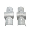 4" Post x 3" (2 7/8" OD) Rail Domestic Chain Link Line Rail Clamp | Pressed Steel