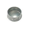 Chain Link 2 1/2" (2 3/8" OD] Domestic Galvanized Round Dome External Fence Post Cap (Pressed Steel - HDG)