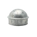 Chain Link 3 1/2" [3 1/2" OD] Domestic Galvanized Round Dome External Fence Post Cap (Pressed Steel - HDG)