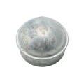 Chain Link 3 1/2" [3 1/2" OD] Domestic Galvanized Round Dome External Fence Post Cap (Pressed Steel - HDG)