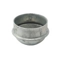 Chain Link 3 1/2" [3 1/2" OD] Domestic Galvanized Round Dome External Fence Post Cap (Pressed Steel - HDG)