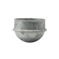 Chain Link 3 1/2" [3 1/2" OD] Domestic Galvanized Round Dome External Fence Post Cap (Pressed Steel - HDG)