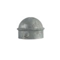 Chain Link 3" [2 7/8" OD] Domestic Galvanized Round Dome External Fence Post Cap (Pressed Steel - HDG)