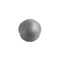 Chain Link 3" [2 7/8" OD] Domestic Galvanized Round Dome External Fence Post Cap (Pressed Steel - HDG)