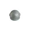 Chain Link 3" [2 7/8" OD] Domestic Galvanized Round Dome External Fence Post Cap (Pressed Steel - HDG)