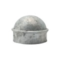 Chain Link 4 1/2" [4 1/2" OD] Domestic Galvanized Round Dome External Fence Post Cap (Pressed Steel - HDG)