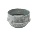 Chain Link 4 1/2" [4 1/2" OD] Domestic Galvanized Round Dome External Fence Post Cap (Pressed Steel - HDG)