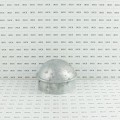 Chain Link 4 1/2" [4 1/2" OD] Domestic Galvanized Round Dome External Fence Post Cap (Pressed Steel - HDG)