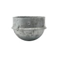 Chain Link 4 1/2" [4 1/2" OD] Domestic Galvanized Round Dome External Fence Post Cap (Pressed Steel - HDG)