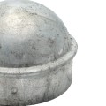 Chain Link 4 1/2" [4 1/2" OD] Domestic Galvanized Round Dome External Fence Post Cap (Pressed Steel - HDG)