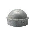Chain Link 6 5/8" [ 6 5/8" OD ] Domestic Galvanized Round Dome External Fence Post Cap (Pressed Steel - HDG)