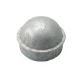 Chain Link 6 5/8" [ 6 5/8" OD ] Domestic Galvanized Round Dome External Fence Post Cap (Pressed Steel - HDG)