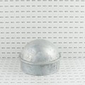 Chain Link 6 5/8" [ 6 5/8" OD ] Domestic Galvanized Round Dome External Fence Post Cap (Pressed Steel - HDG)