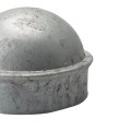 Chain Link 6 5/8" [ 6 5/8" OD ] Domestic Galvanized Round Dome External Fence Post Cap (Pressed Steel - HDG)