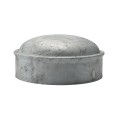 Chain Link 8 5/8" [ 8 5/8" OD] Domestic Galvanized Round Dome External Fence Post Cap (Pressed Steel - HDG)