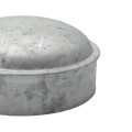 Chain Link 8 5/8" [ 8 5/8" OD] Domestic Galvanized Round Dome External Fence Post Cap (Pressed Steel - HDG)