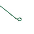 6 1/2" (1 5/8" or 1 7/8" Top Rail) Domestic Chain Link 9 Gauge Pretied Fence Tie | Aluminum, Vinyl Coated Green - 100 Count