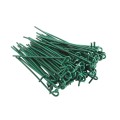 6 1/2" (1 5/8" or 1 7/8" Top Rail) Domestic Chain Link 9 Gauge Pretied Fence Tie | Aluminum, Vinyl Coated Green - 100 Count