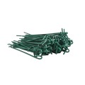 6 1/2" (1 5/8" or 1 7/8" Top Rail) Domestic Chain Link 9 Gauge Pretied Fence Tie | Aluminum, Vinyl Coated Green - 100 Count