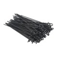 Chain Link 8 1/4" (2 3/8" Posts) Domestic Black Aluminum Pretied Pigtail Fence Ties - 9 Gauge (100 Ties) - Made in the USA