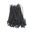Chain Link 8 1/4" (2 3/8" Posts) Domestic Black Aluminum Pretied Pigtail Fence Ties - 9 Gauge (100 Ties) - Made in the USA