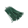 8 1/4" (2 3/8" Posts) Domestic Chain Link 9 Gauge Pretied Fence Tie | Aluminum, Vinyl Coated Green - 100 Count