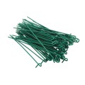 9 1/2" (2 7/8" Posts) Domestic Chain Link 9 Gauge Pretied Fence Tie | Aluminum, Vinyl Coated Green - 100 Count