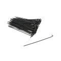 9 1/2" (2 7/8" Posts) Domestic Chain Link 9 Gauge Pretied Fence Tie | Galvanized Steel, Vinyl Coated Black - 100 Count