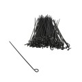 9 1/2" (2 7/8" Posts) Domestic Chain Link 9 Gauge Pretied Fence Tie | Galvanized Steel, Vinyl Coated Black - 100 Count