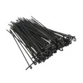 9 1/2" (2 7/8" Posts) Domestic Chain Link 9 Gauge Pretied Fence Tie | Galvanized Steel, Vinyl Coated Black - 100 Count