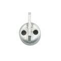 Chain Link 1 5/8" Domestic Brace Rail Ends - Pressed Steel