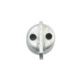 Chain Link 1 5/8" Domestic Brace Rail Ends - Pressed Steel