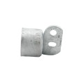 Chain Link 2" Domestic Brace Rail Ends - Pressed Steel (Fits 1 7/8" OD)