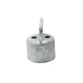 Chain Link 2" Domestic Brace Rail Ends - Pressed Steel (Fits 1 7/8" OD)