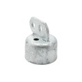 Chain Link 2 1/2" Domestic Brace Rail Ends - Pressed Steel [Fits 2 3/8" OD]
